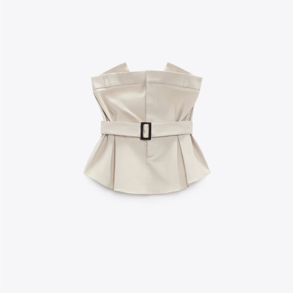 Zara Belted Gabardine Top 3067/024